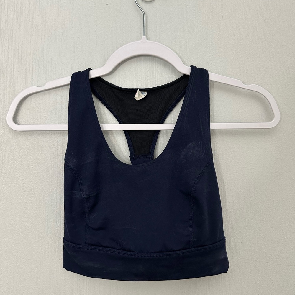Lightning Synergy Navy Blue Medium Impact Sports Bra - Picture 2 of 4
